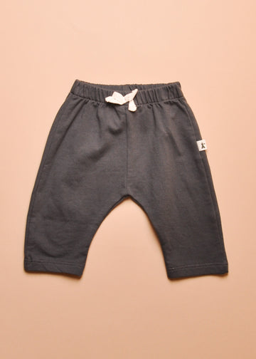 STRETCHY PULL-UP PANTS - CHARCOAL