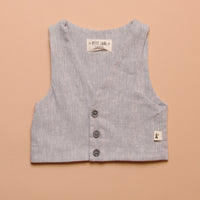 CHAMBRAY BUTTON VEST