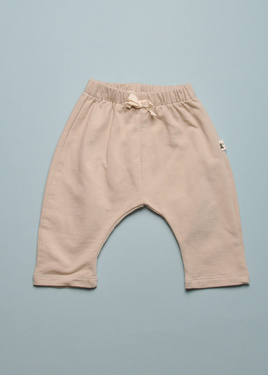 STRETCHY PULL-UP  PANTS - SAND