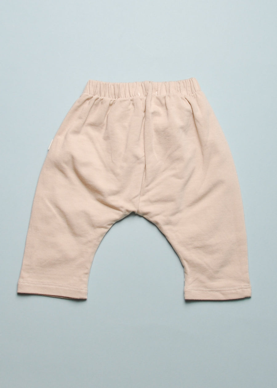 STRETCHY PULL-UP  PANTS - SAND