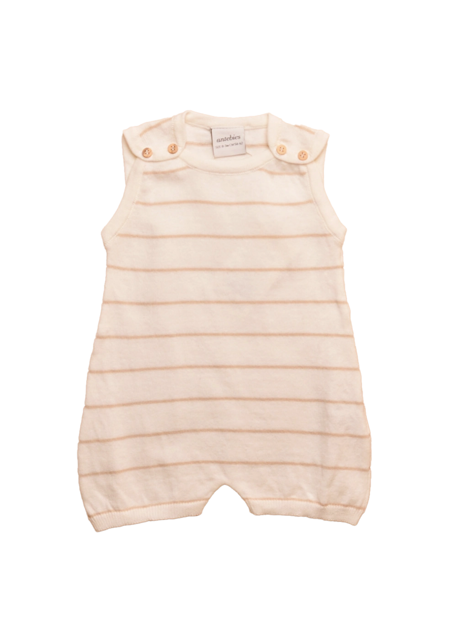 STRIPED KNITTED PLAYSUIT