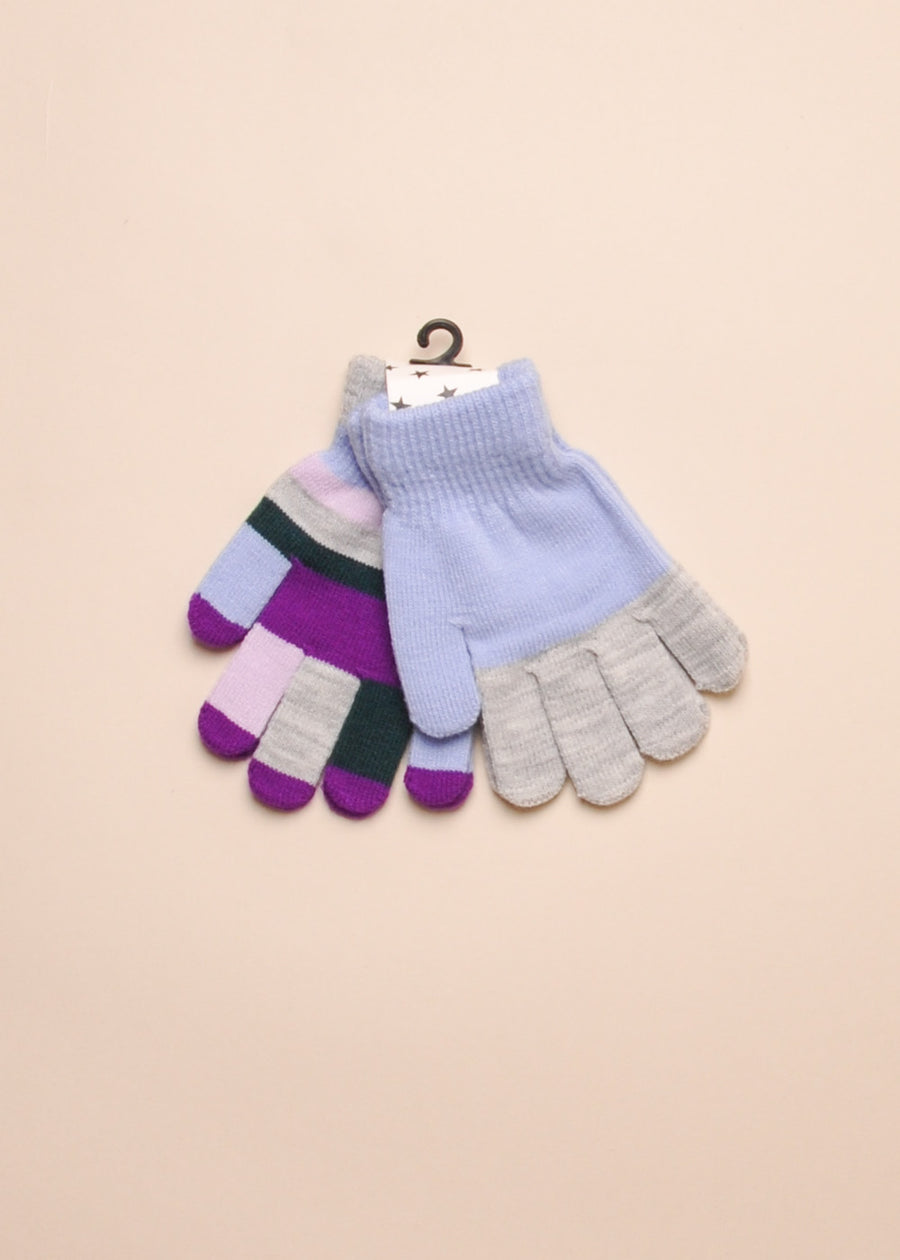 KEI KNIT GLOVES - BLUE MIST