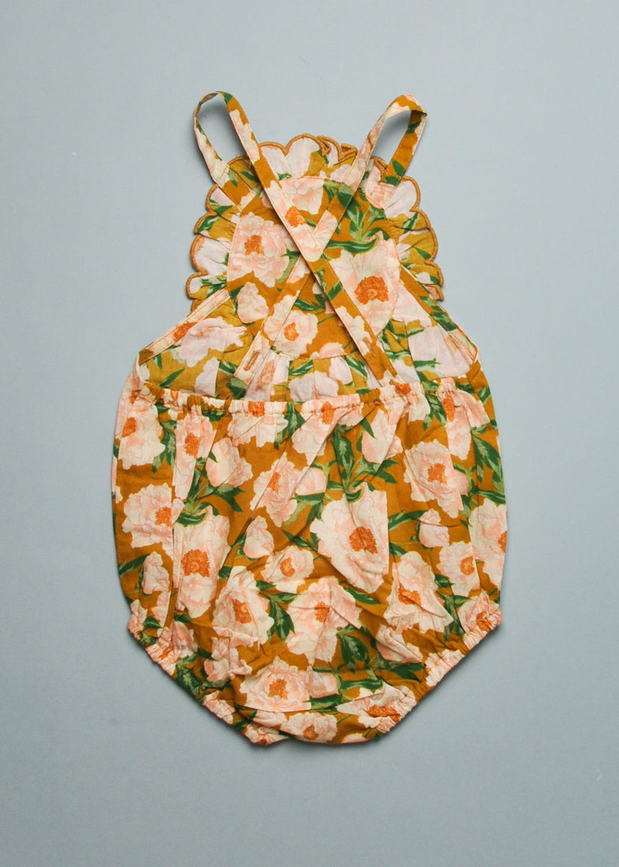 FREYA BOUQUET ROMPER - MUSTARD