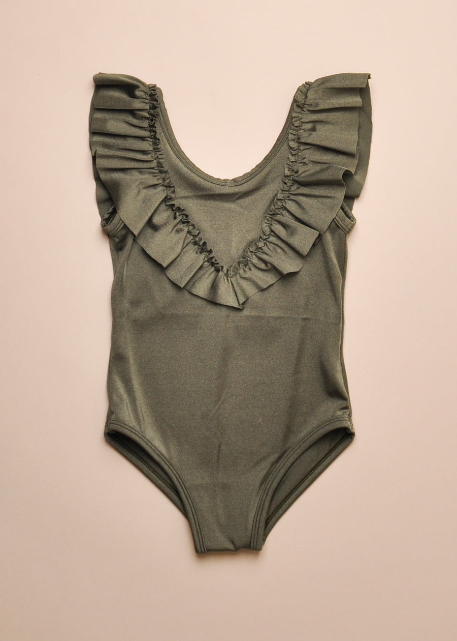 ROXETTE RUFFLE LEOTARD - MOSS