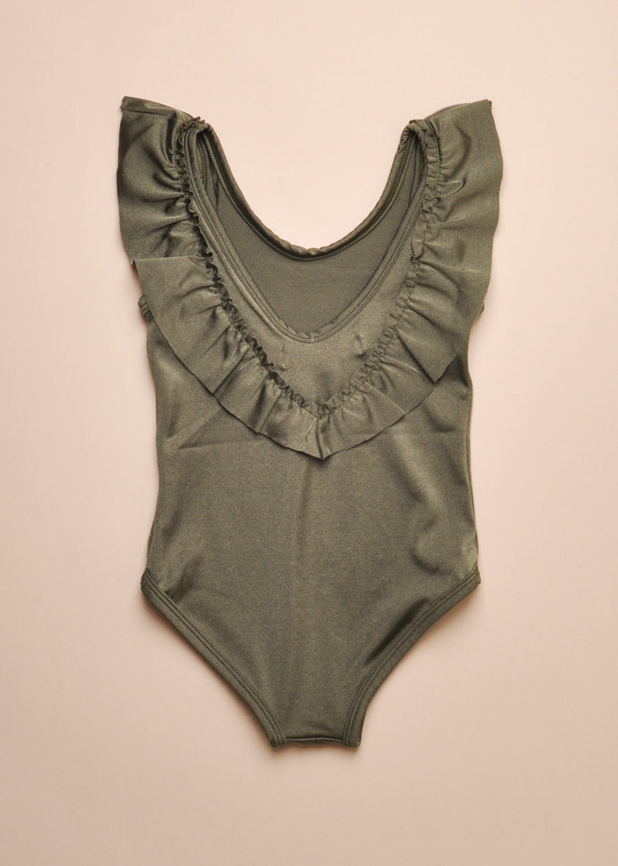 ROXETTE RUFFLE LEOTARD - MOSS
