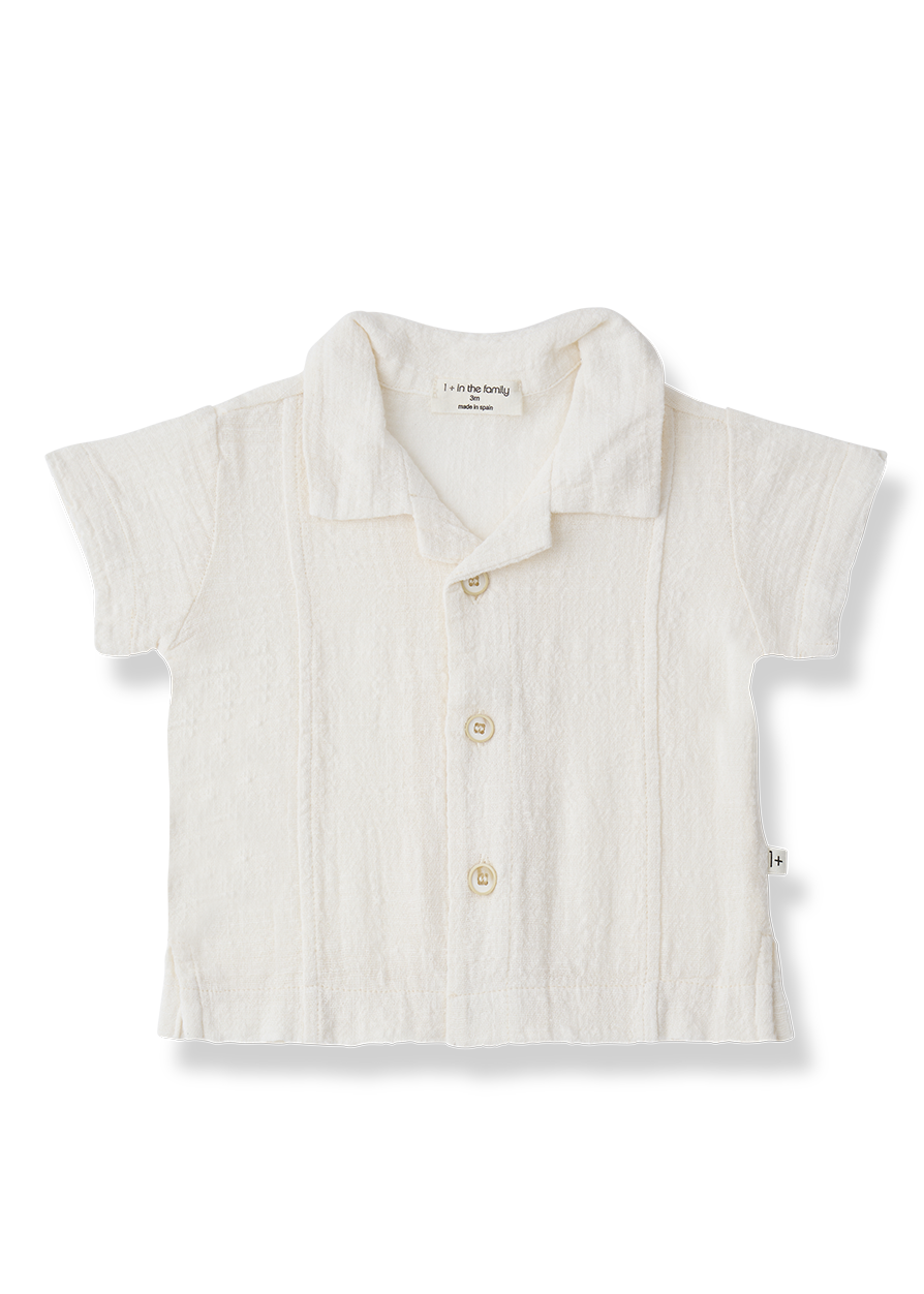 White striped shirt on a white background