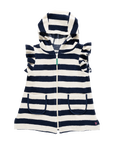 TERRY ZIP COVERUP - NAVY