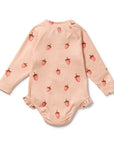 STRAWBERRY KISSES ZIP SWIMSUIT