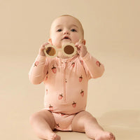 STRAWBERRY KISSES ZIP SWIMSUIT