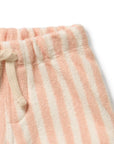 WAVE TERRY STRIPED SHORTS