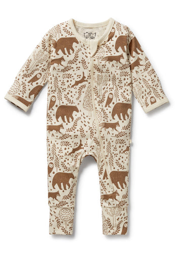WINTER FOREST ZIP ROMPER
