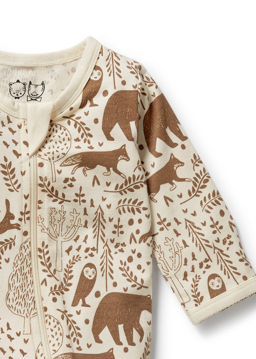 WINTER FOREST ZIP ROMPER