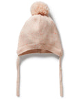 ORGANIC KNITTED POM BONNET
