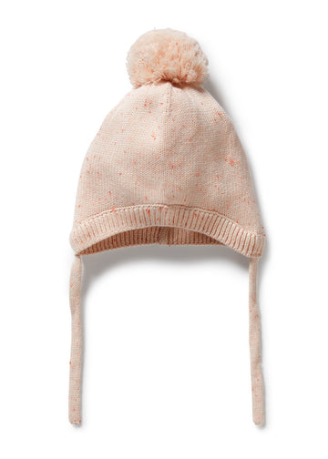 ORGANIC KNIT POM BONNET