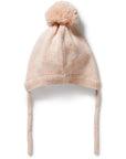 ORGANIC KNITTED POM BONNET