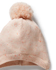 ORGANIC KNITTED POM BONNET