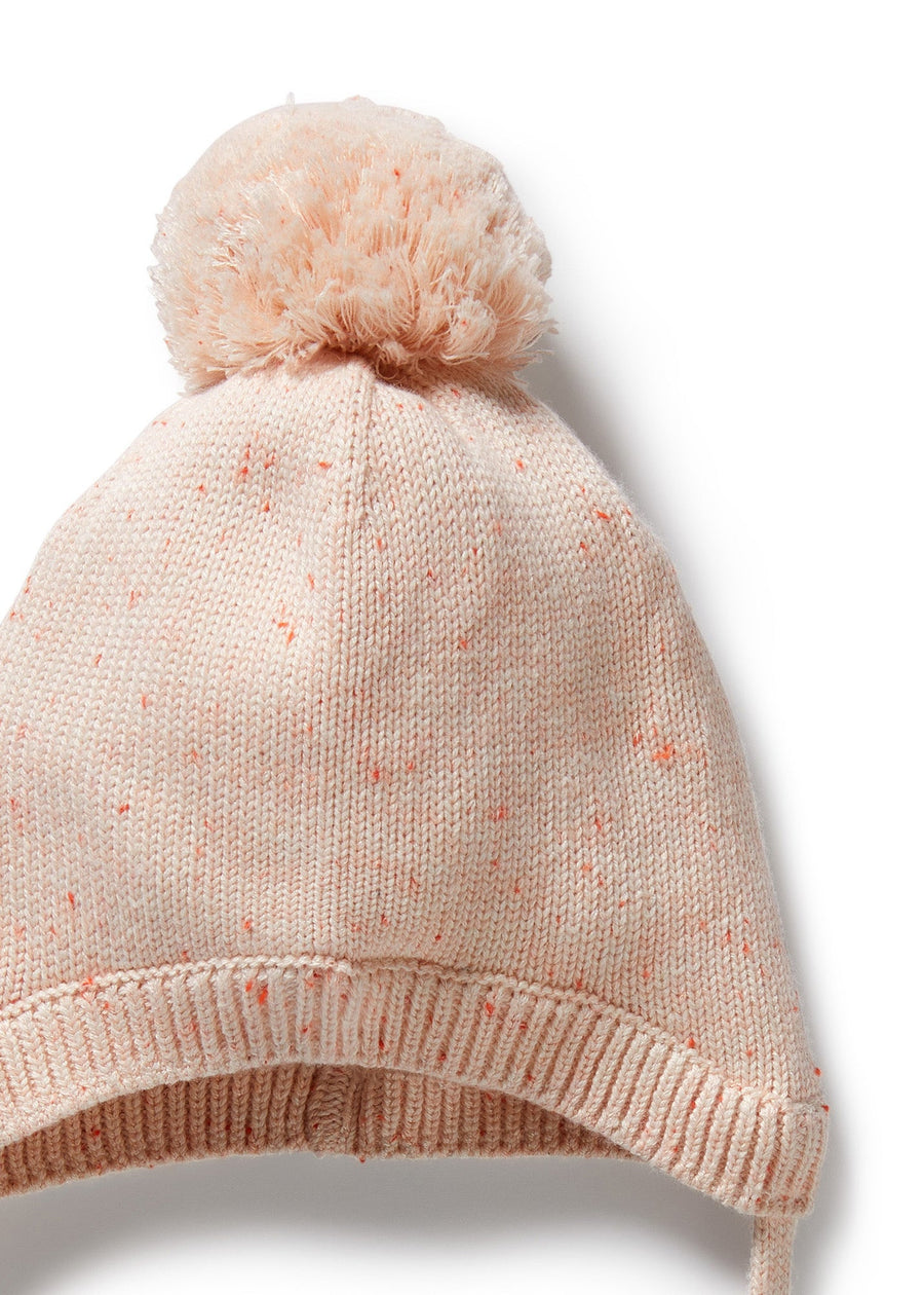 ORGANIC KNIT POM BONNET