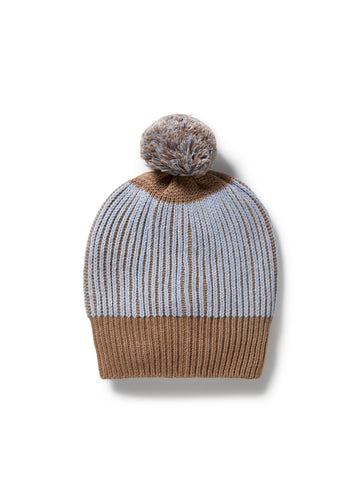 ORGANIC POM HAT - COCO BLUE