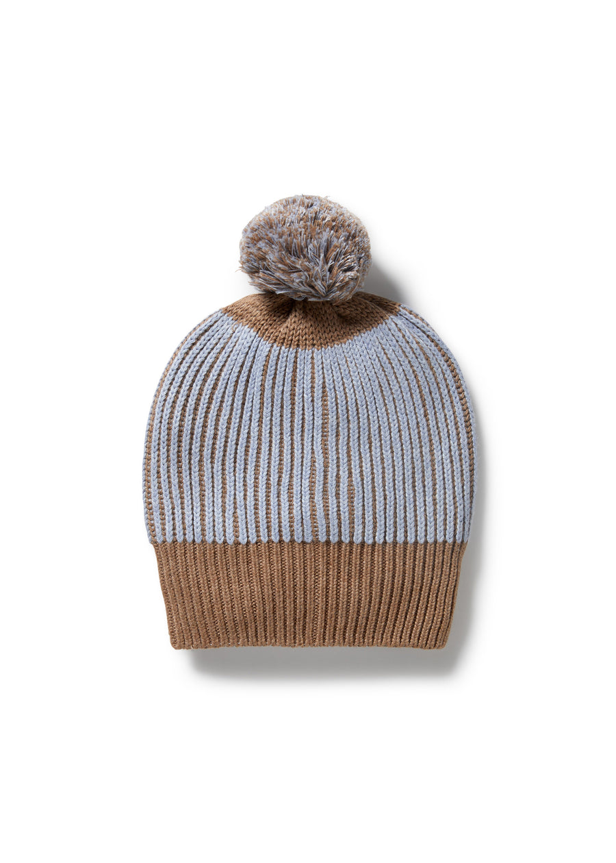 ORGANIC POM HAT - COCO BLUE