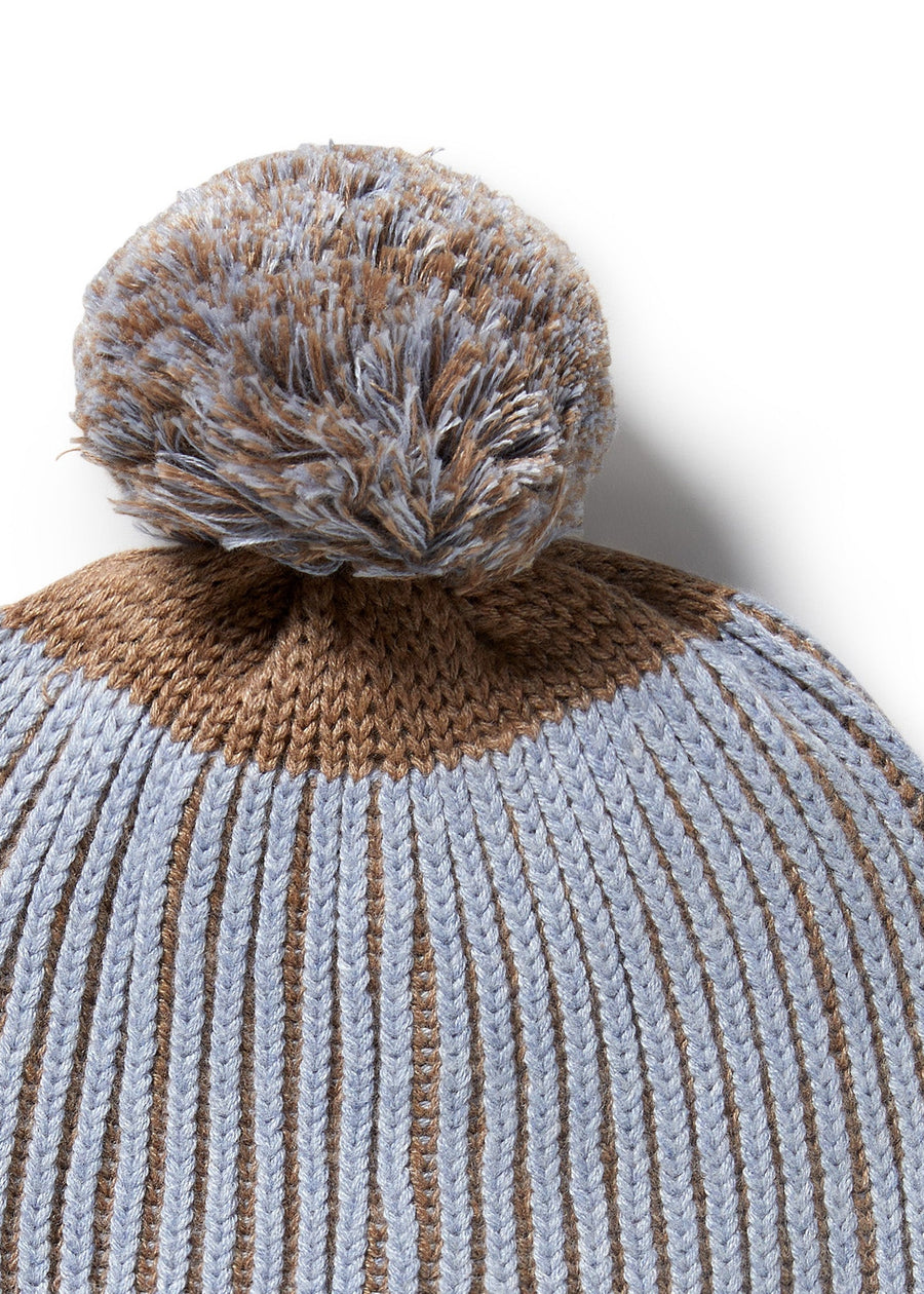 ORGANIC POM HAT - COCO BLUE