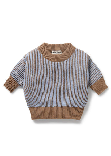CABLE SWEATER - COCO BLUE