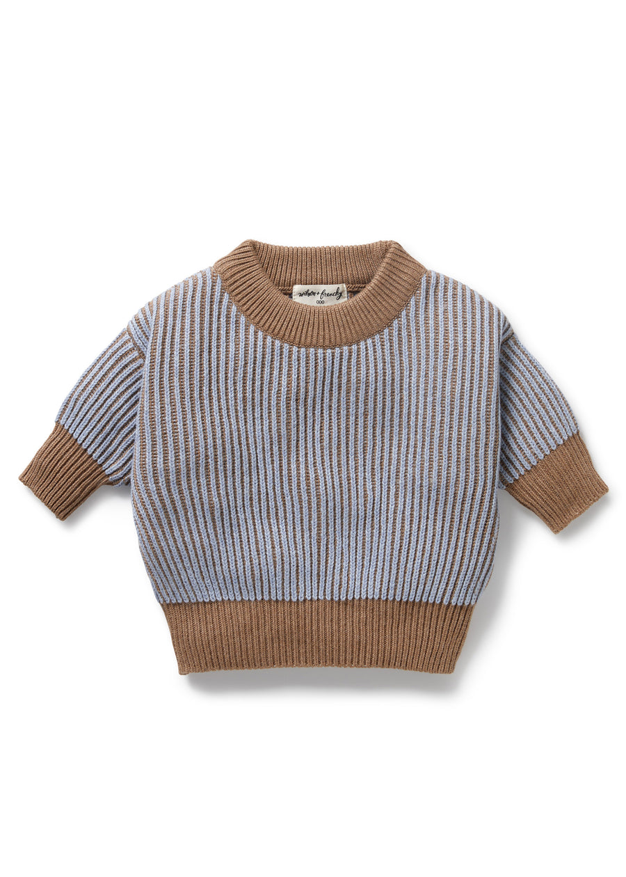 CABLE SWEATER - COCO BLUE