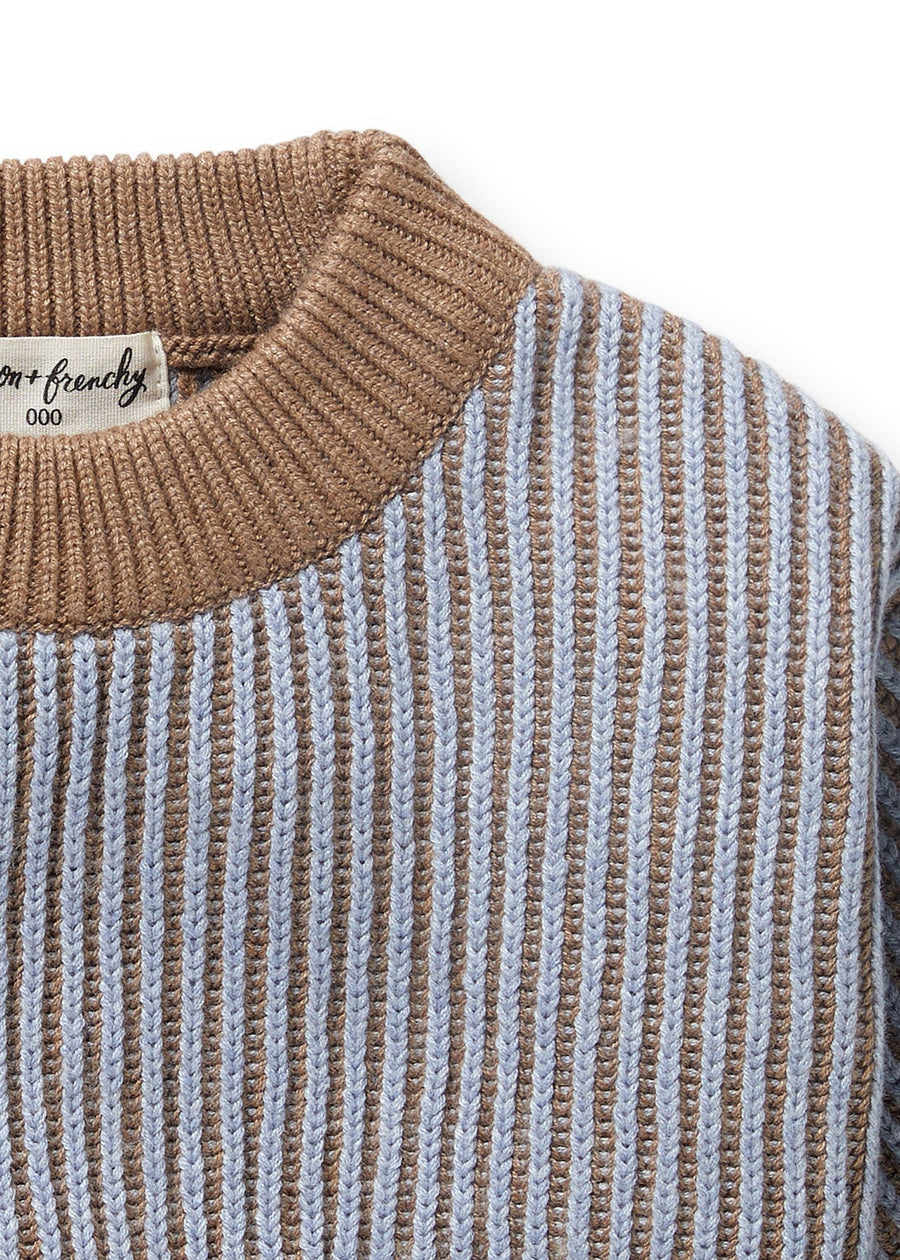 CABLE SWEATER - COCO BLUE