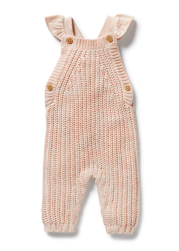 ORGANIC KNIT RUFFLE OVERALL