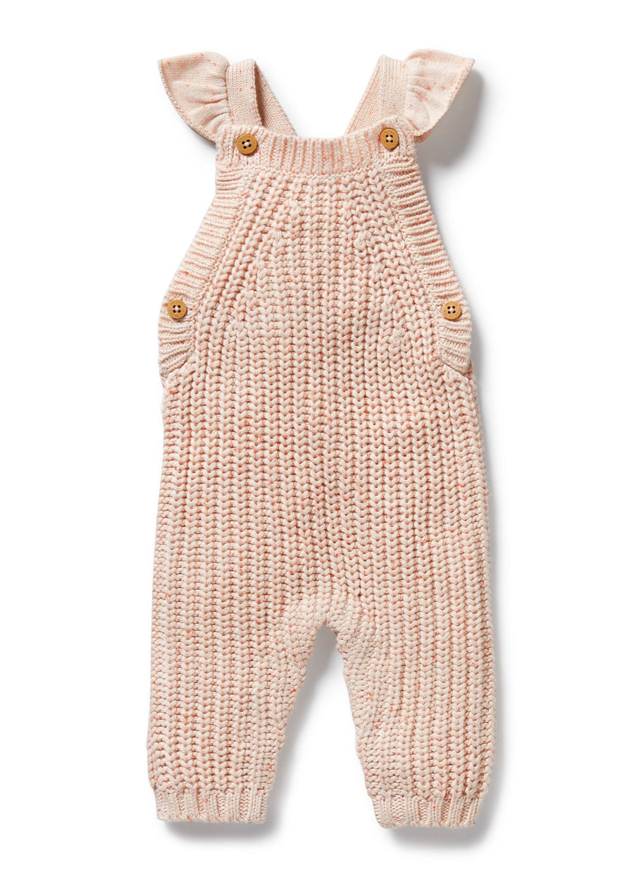 ORGANIC KNIT RUFFLE OVERALL
