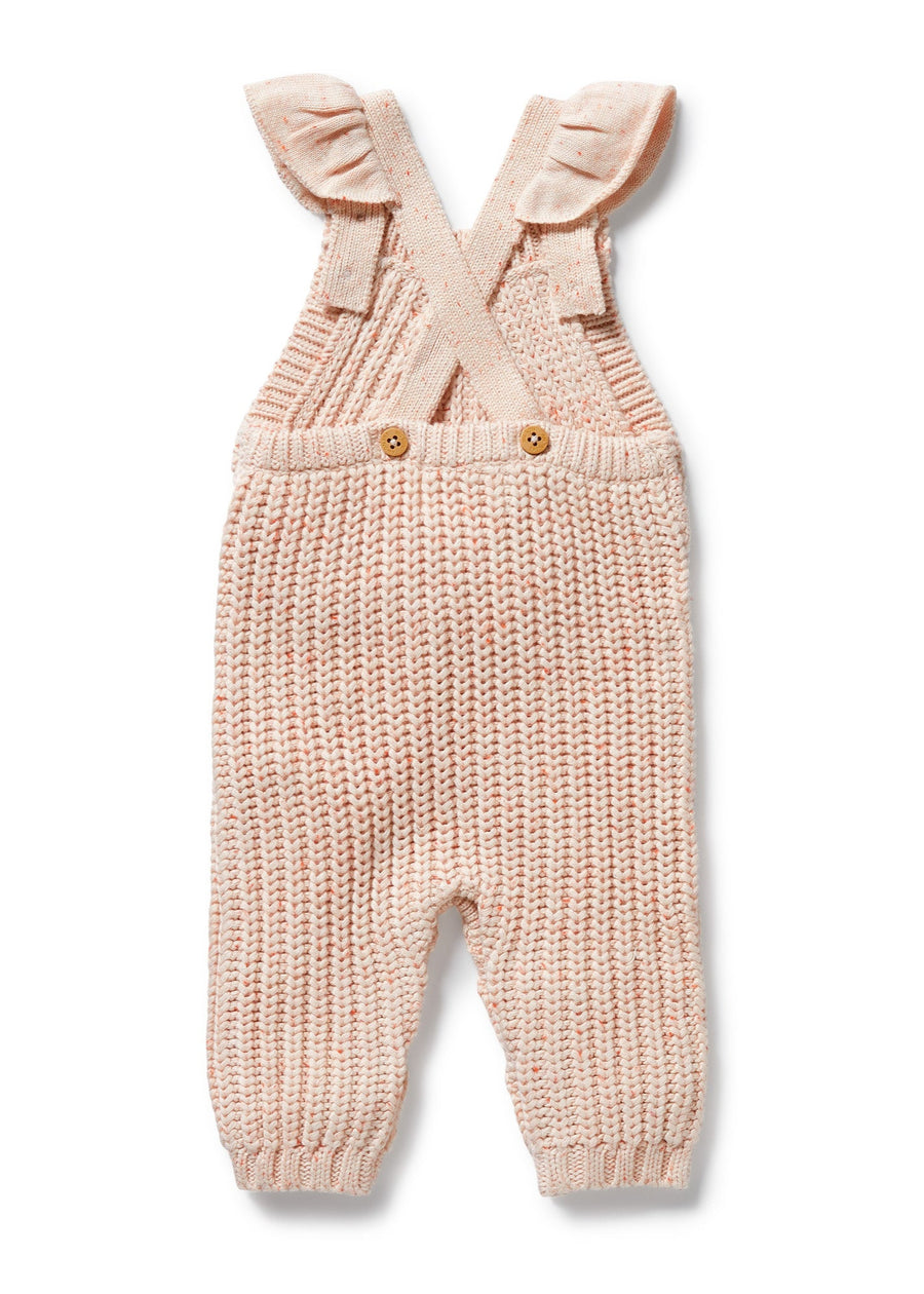 ORGANIC KNIT RUFFLE OVERALL