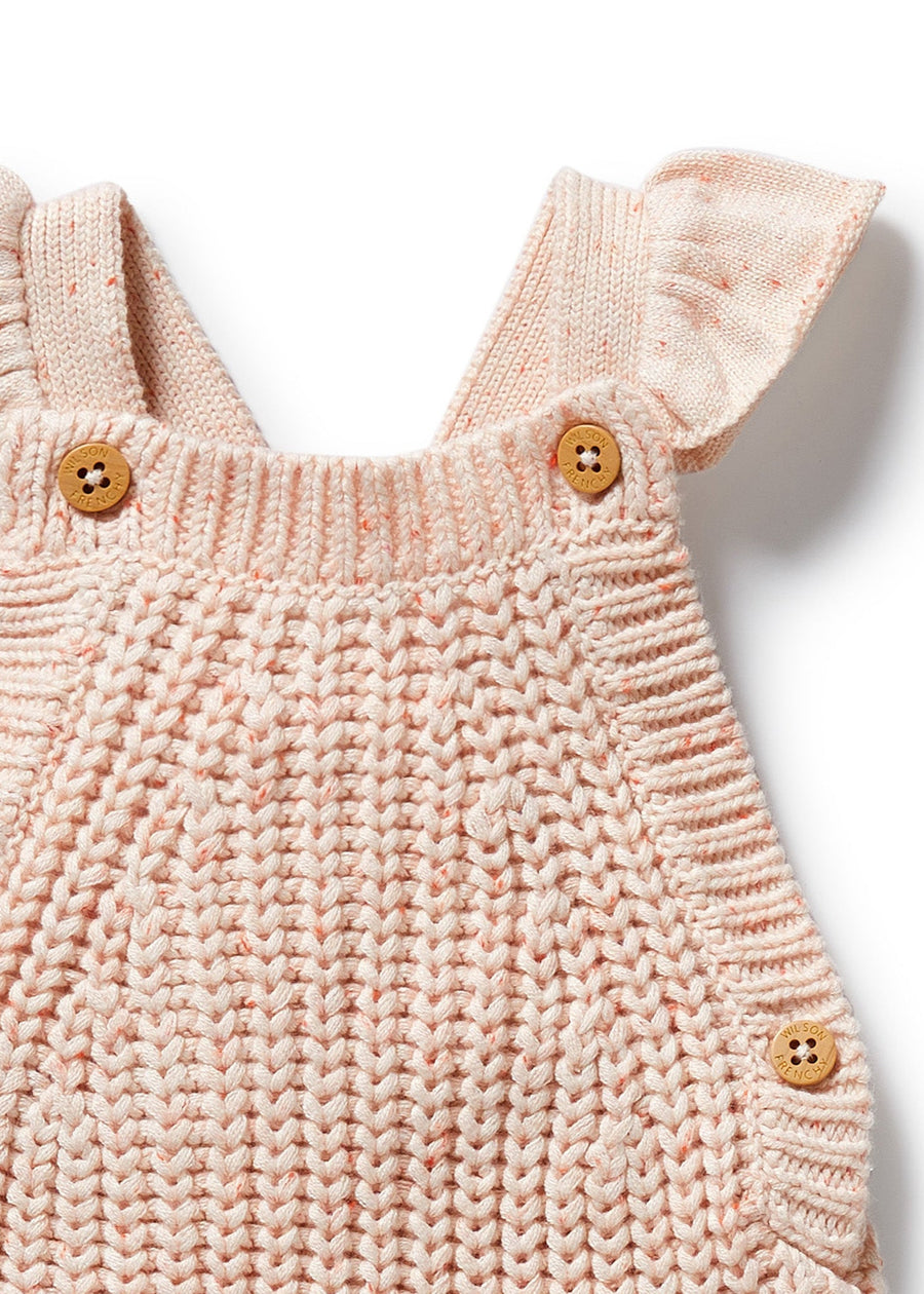 ORGANIC KNIT RUFFLE OVERALL