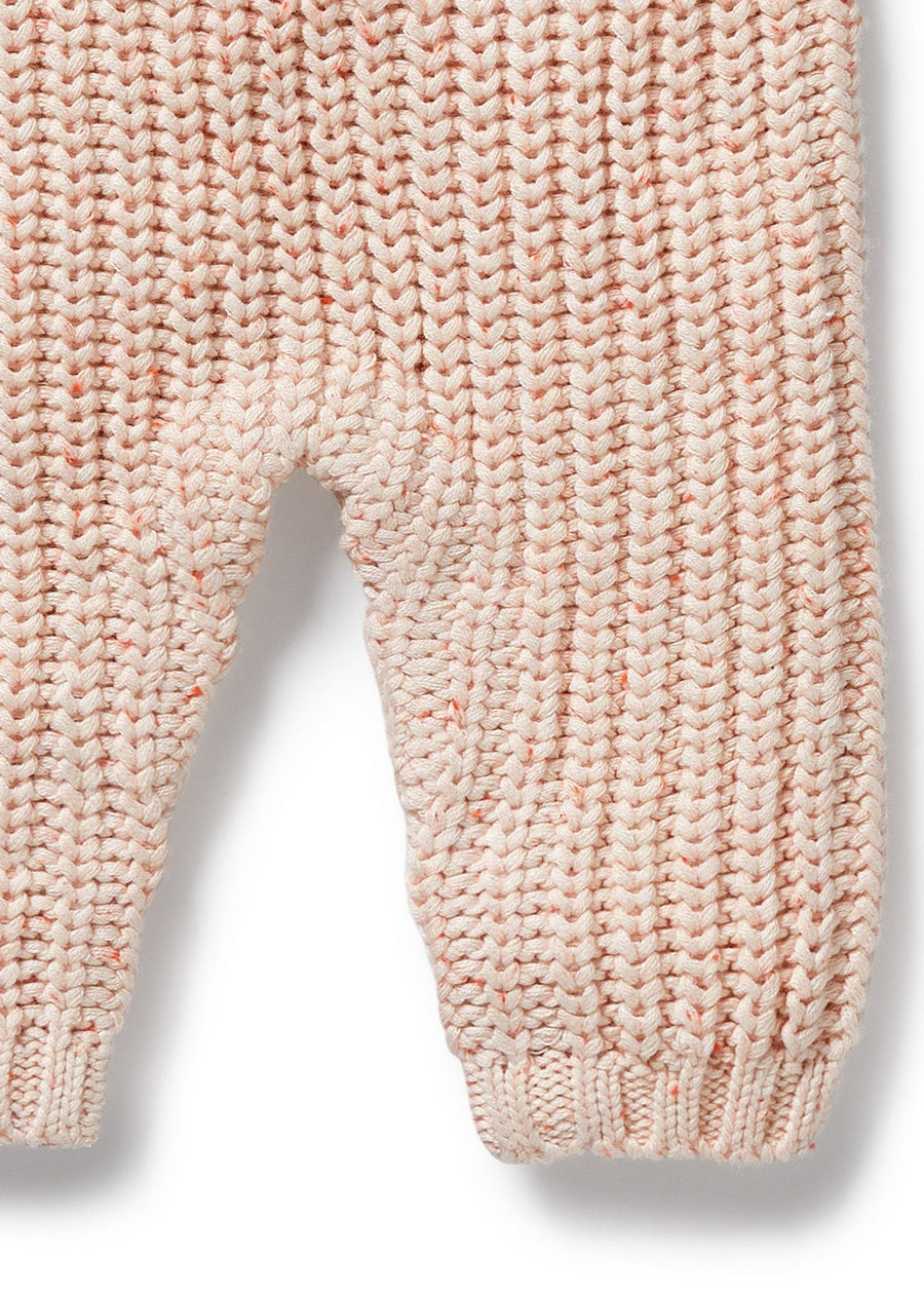 ORGANIC KNIT RUFFLE OVERALL