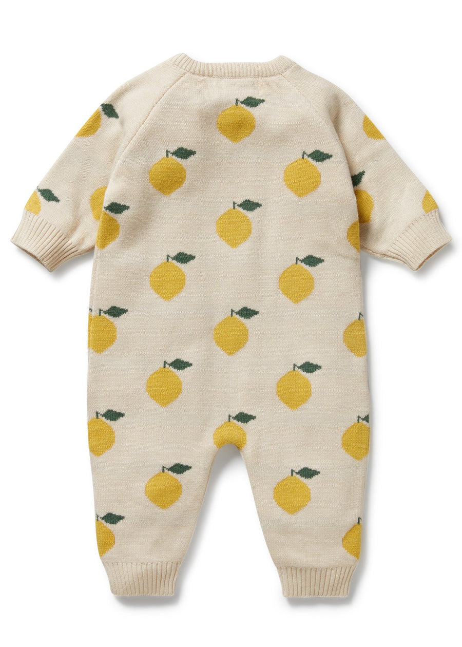 LEMONY ORGANIC ZIP ROMPER