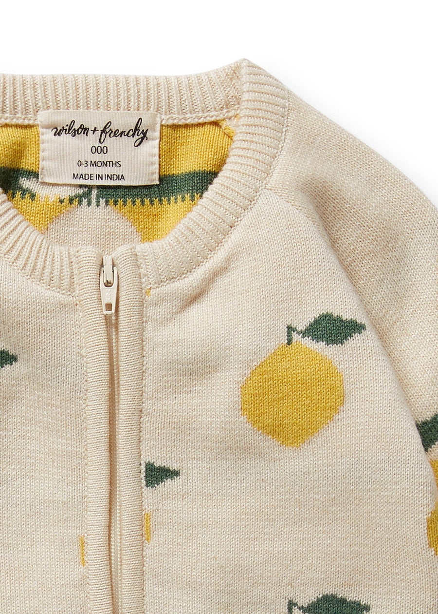 LEMONY ORGANIC ZIP ROMPER
