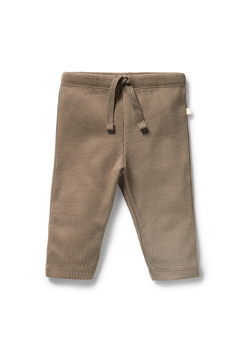 ORGANIC RIB LEGGING - WALNUT