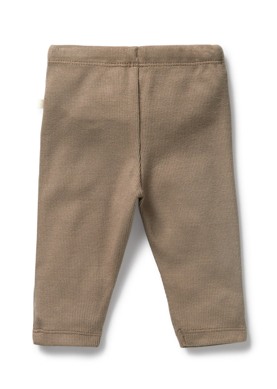 ORGANIC RIB LEGGING - WALNUT