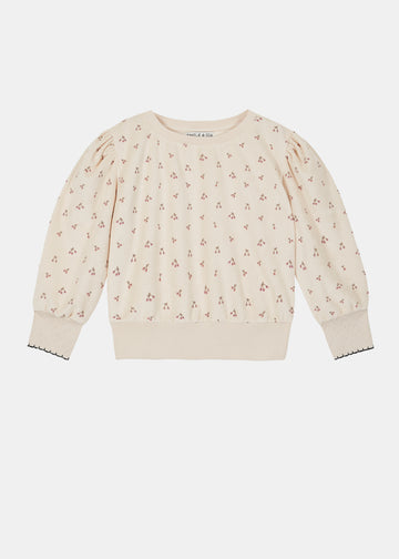 TERRY CHERRY SWEATSHIRT