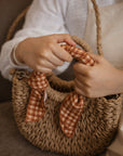 MINI STRAW BAG - HONEY PLAID