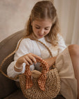 MINI STRAW BAG - HONEY PLAID