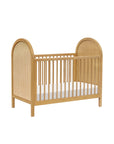 BONDI 3-IN-1 CONVERTIBLE CRIB WITH TODDER CONVERSION KIT - HONEY WITH NATURAL CANE