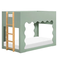 LIDO WAVE CONVERTIBLE BUNK BED - LIGHT SAGE/HONEY