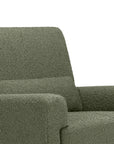 Green textured sofa on a white background