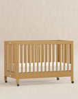 MAKI PORTABLE FOLDING CRIB WITH TODDLER BED CONVERSION KIT - HONEY