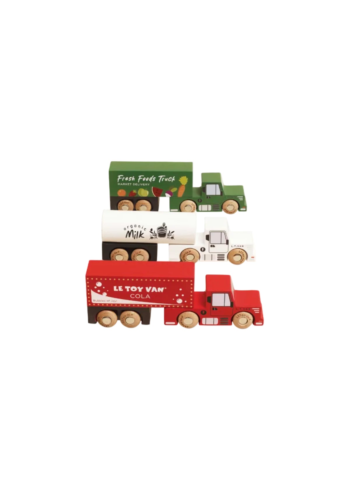 WOODEN TRAILER TRUCK SET