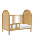 BONDI 3-IN-1 CONVERTIBLE CRIB WITH TODDER CONVERSION KIT - HONEY WITH NATURAL CANE