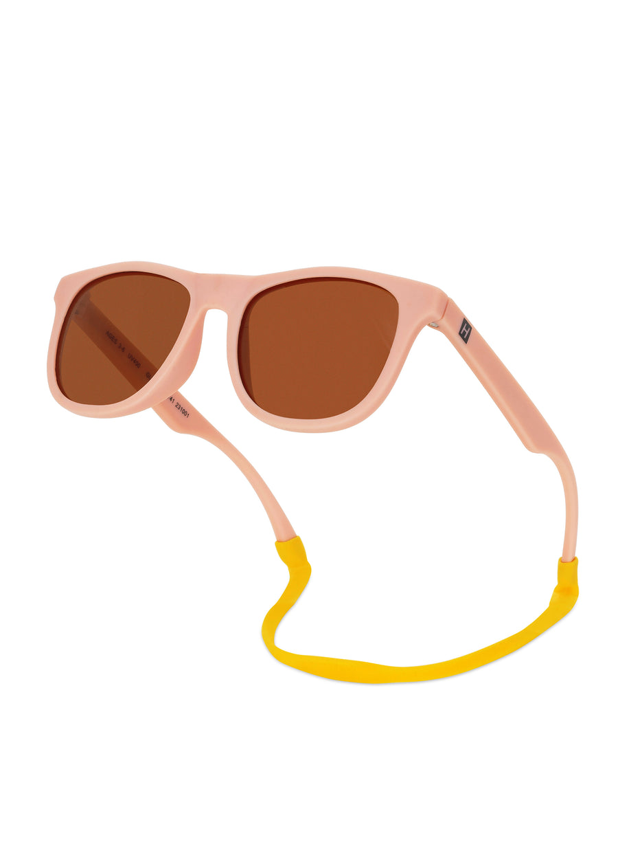 POLARIZED WAYFARER SUNGLASSES - BLUSH