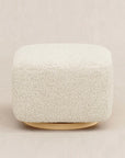 KIWI GLIDING OTTOMAN - Almond Teddy Loop with Light Wood Base