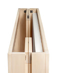 MAKI PORTABLE FOLDING CRIB WITH TODDLER BED CONVERSION KIT - WASHED NATURAL