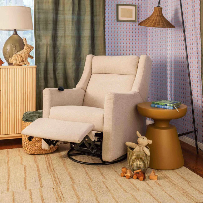 KIWI DELUXE POWER RECLINER AND SWIVEL GLIDER with Heat and Massage - Performance Beach Eco-Weave