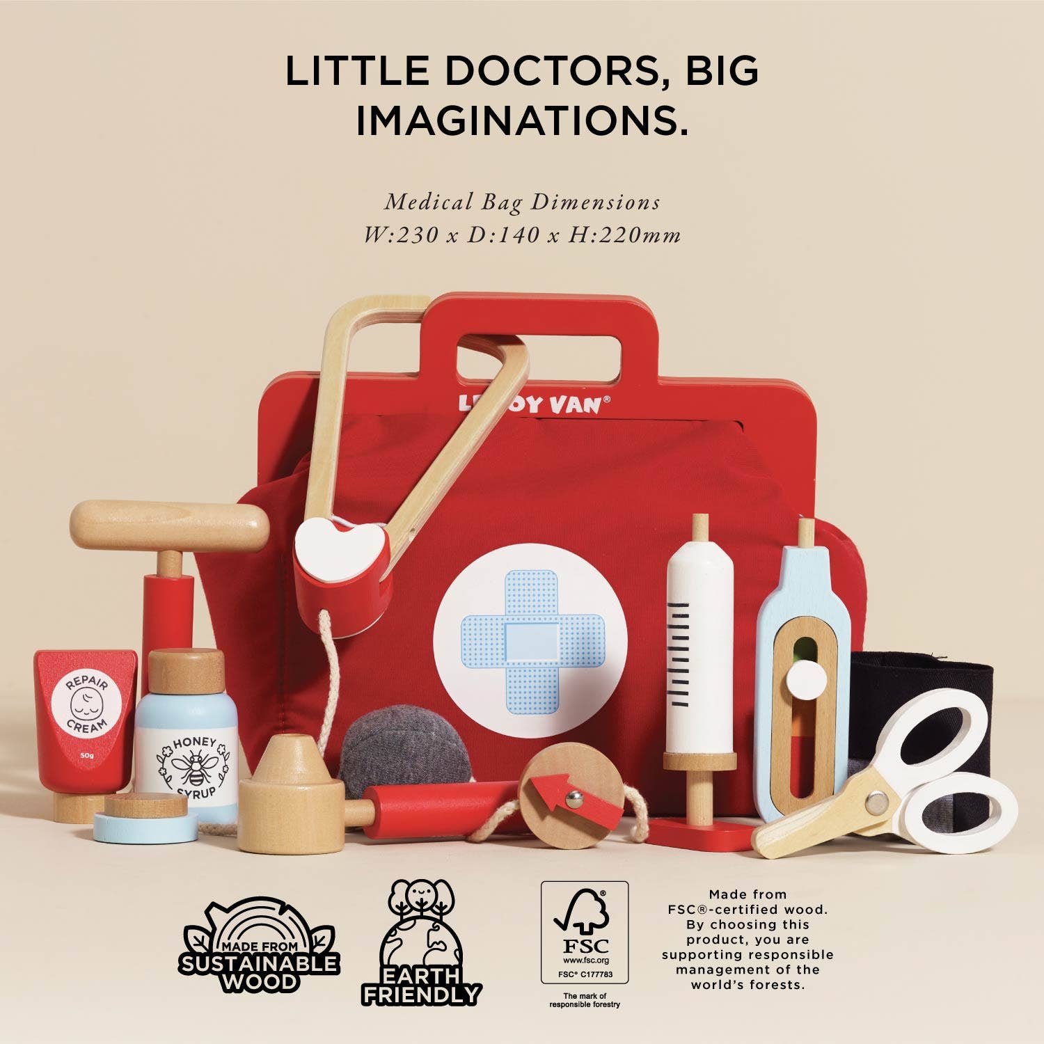 VINTAGE DOCTOR WOODEN KIT